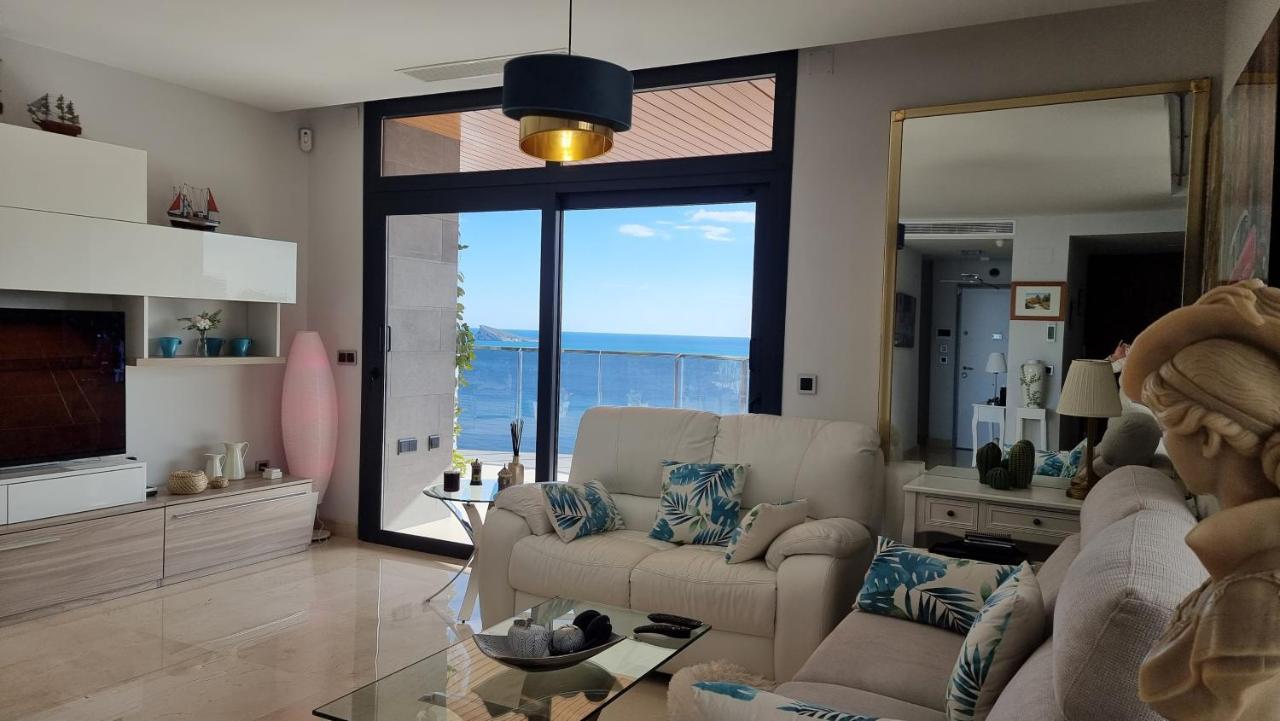 Sunset Waves Benidorm Julieta Vistas Al Mar Premium 200 Mt2 Con Jacuzzi En Terraza Apartamento Exterior foto